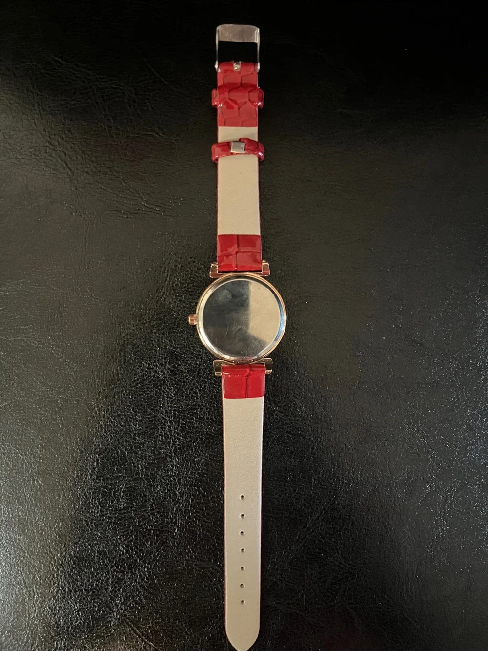 Red Crystal Accent Women's Watch